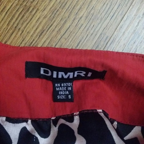 DIMRI Jacket Cropped Solid Red Animal Print Lining - Picture 4 of 8
